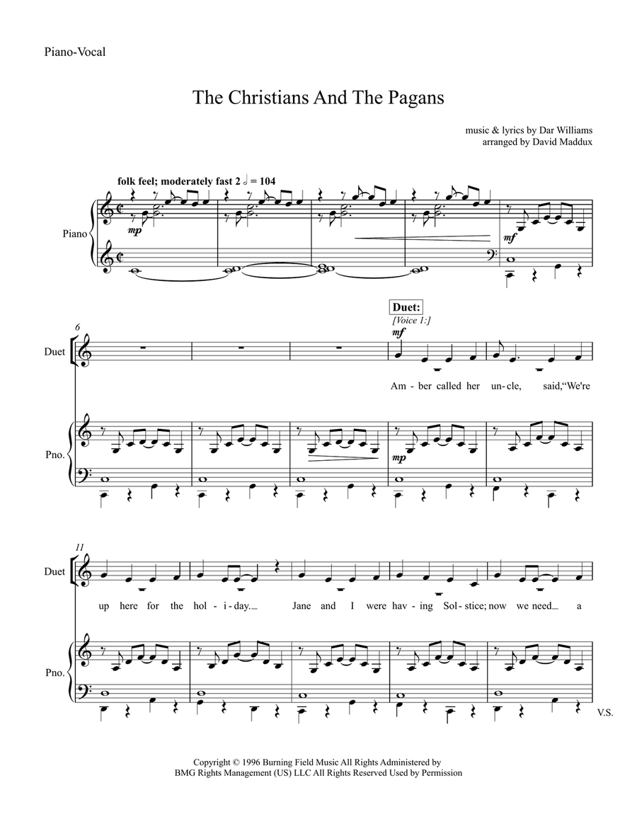 The Christians And The Pagans SSA scores gallery preview page 1