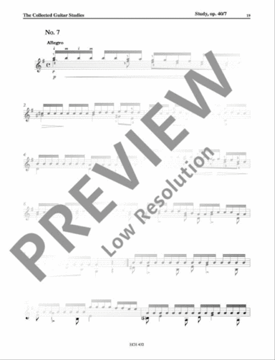 The Collected Guitar Studies Classical Guitar scores gallery preview page 20