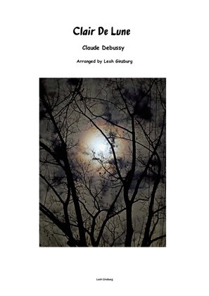 Book cover for "Clair De Lune" by Claude Debussy in C Major, Easy version