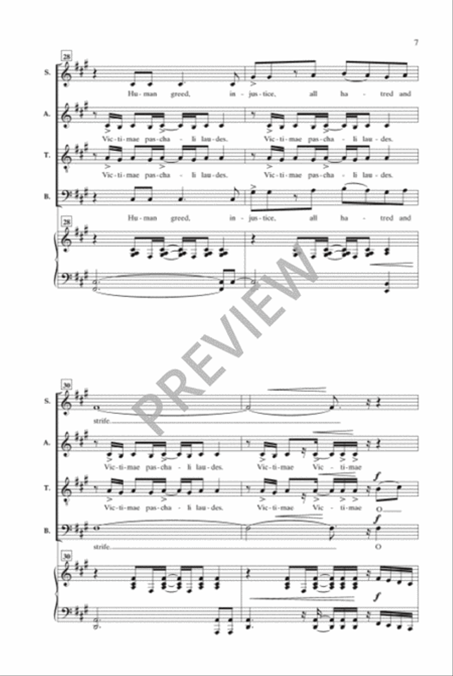 For the Sake of Our Children 4-Part scores gallery preview page 8
