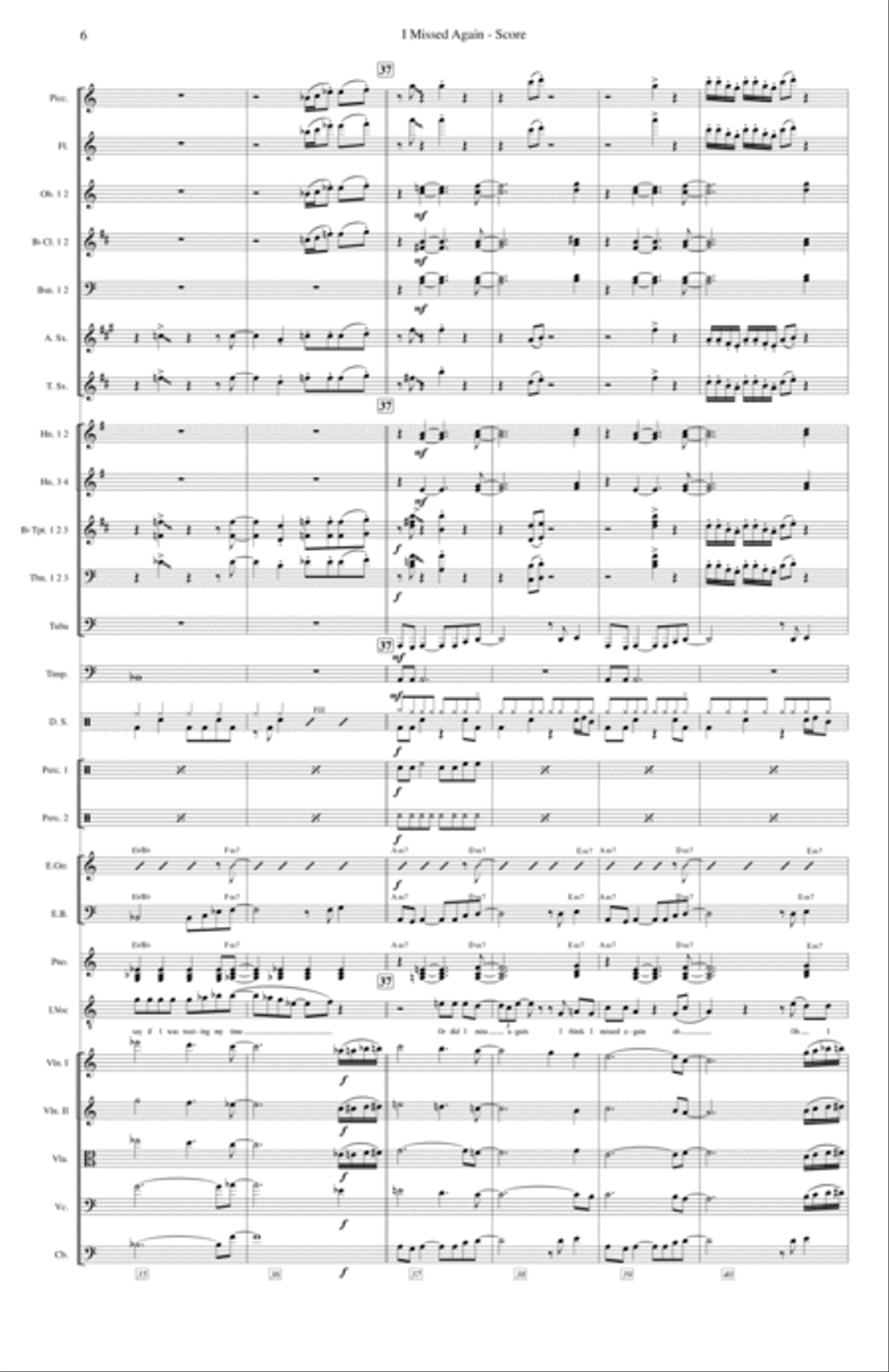 I Missed Again Full Orchestra scores gallery preview page 6