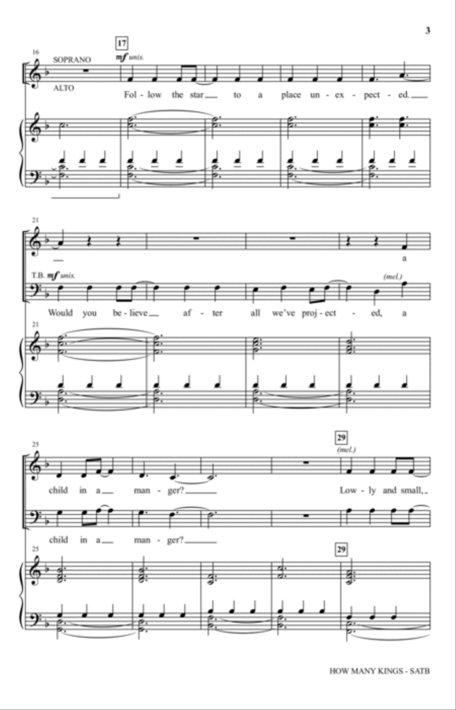 How Many Kings 4-Part scores gallery preview page 2
