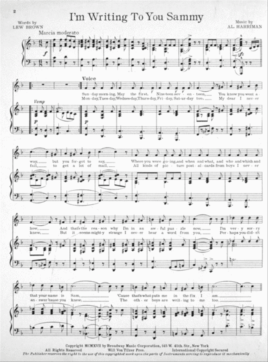 I'm Writing to You Sammy Voice scores gallery preview page 2