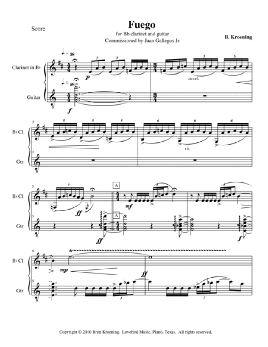 Fuego Clarinet scores gallery preview page 5