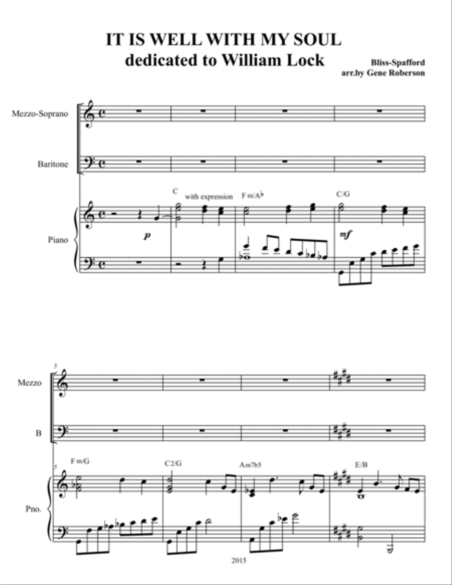 It is Well With My Soul Choir SATB 4-Part scores gallery preview page 2