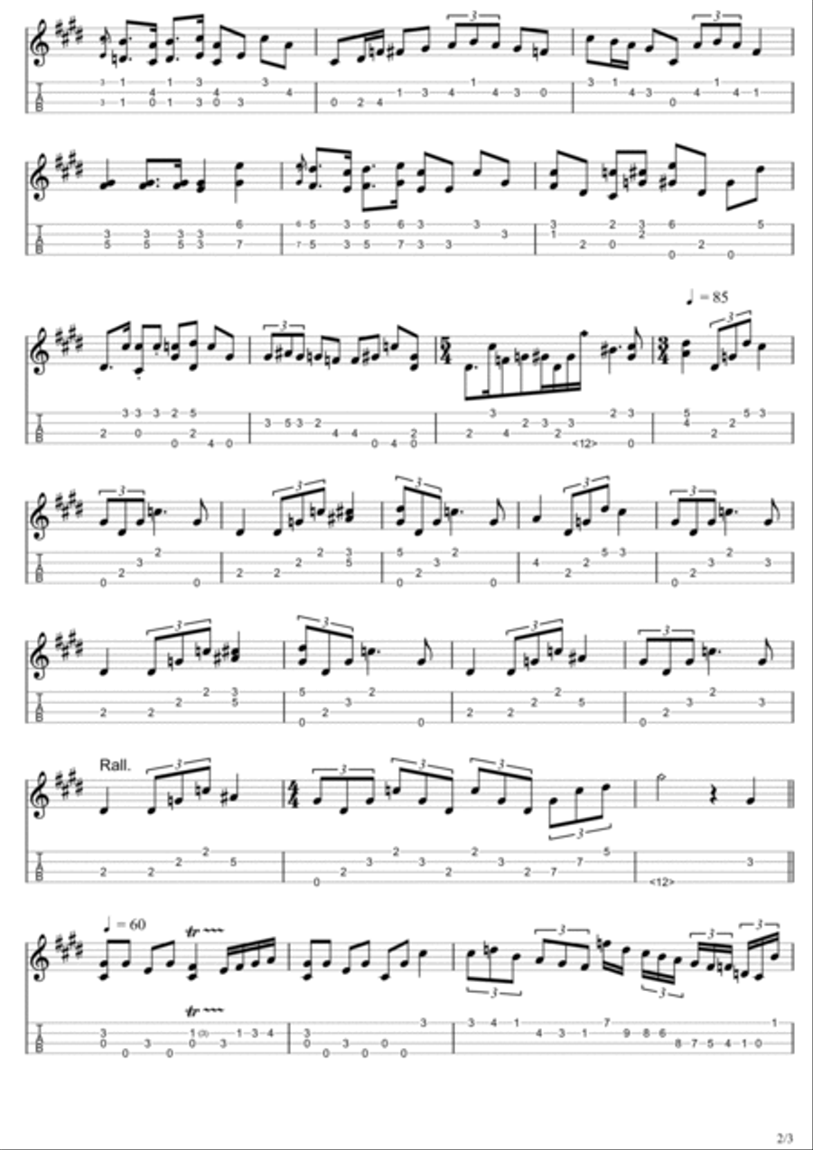 Nocturne No.20 in C sharp minor Ukulele scores gallery preview page 2