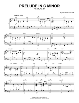 Book cover for Prelude In C Minor, Op. 28, No. 20 [Jazz version] (arr. Brent Edstrom)