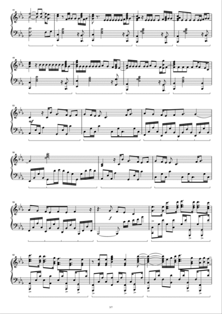 Afire Love Afire Love Piano Solo scores gallery preview page 3