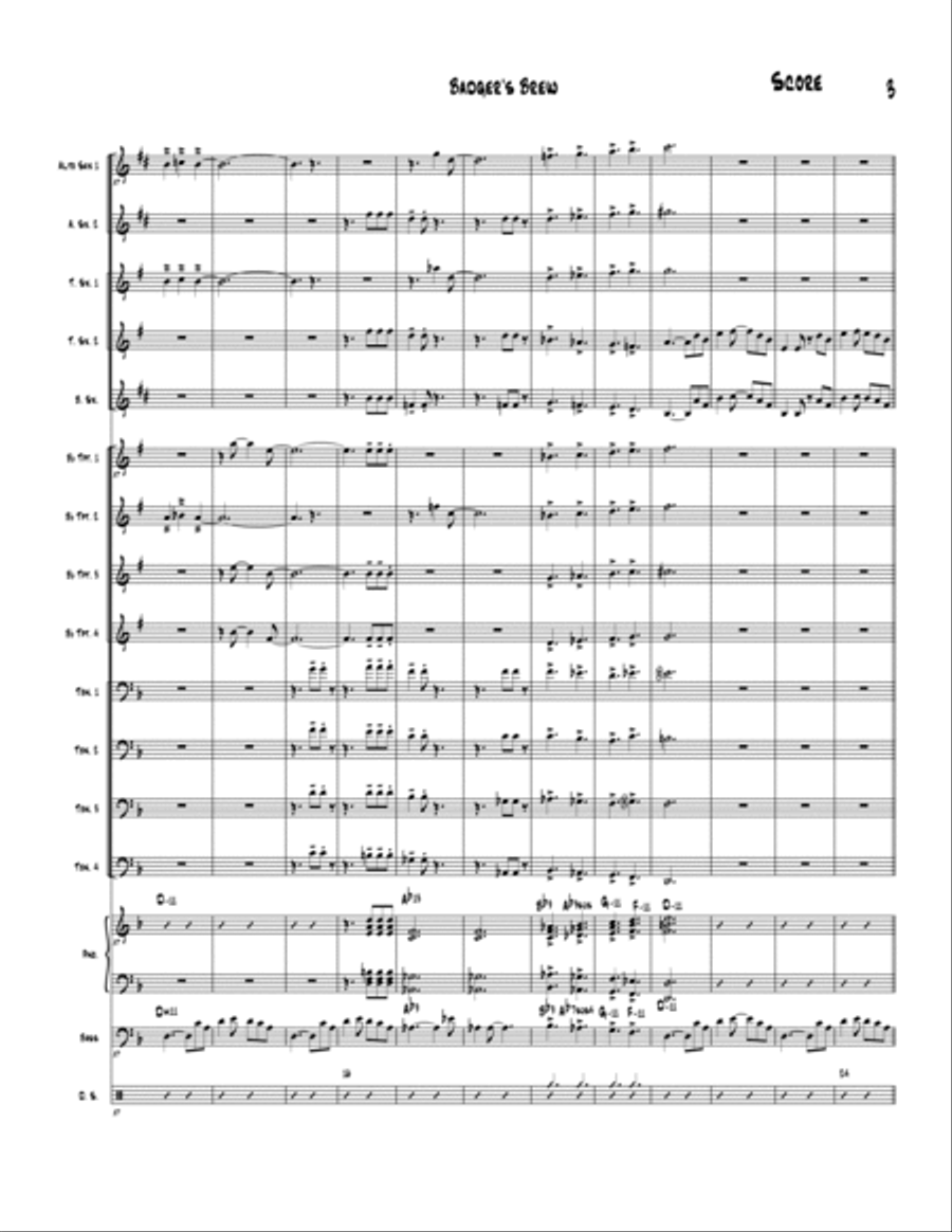 Badger's Brew Jazz Ensemble scores gallery preview page 4
