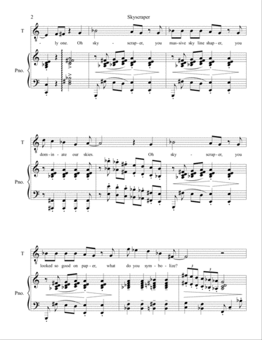Skyscraper Tenor Voice scores gallery preview page 2