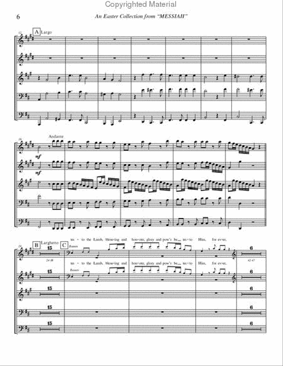 An Easter Collection from MESSIAH Brass Quintet scores gallery preview page 7