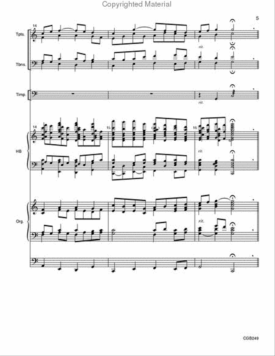 Jesus Christ Is Risen Today Full Score Handbell Choir scores gallery preview page 5