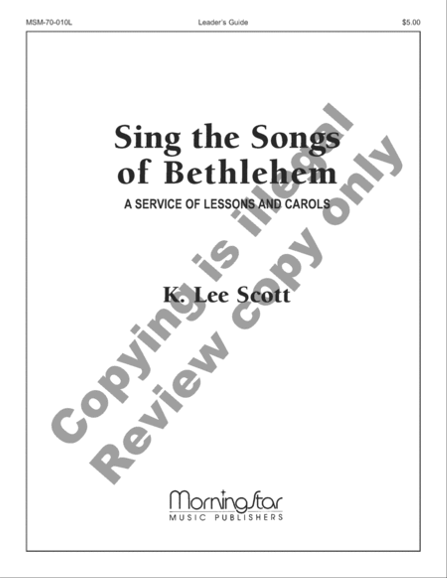 Sing the Songs of Bethlehem (Leader's Guide) Choir scores gallery preview page 2