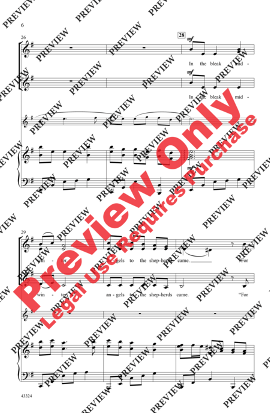 A Midwinter Carol Women's Choir scores gallery preview page 6