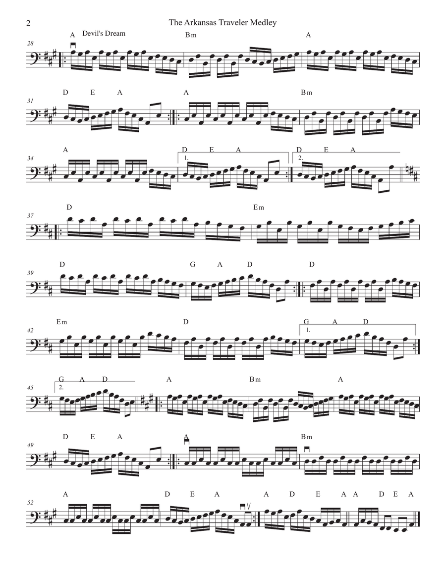 The Arkansas Traveler Medley for Solo Strings Small Ensemble scores gallery preview page 6
