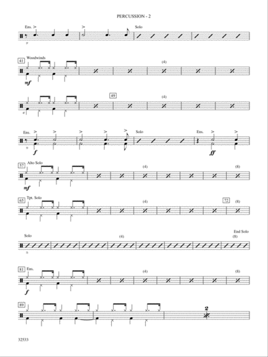 Cute: 1st Percussion Concert Band scores gallery preview page 2