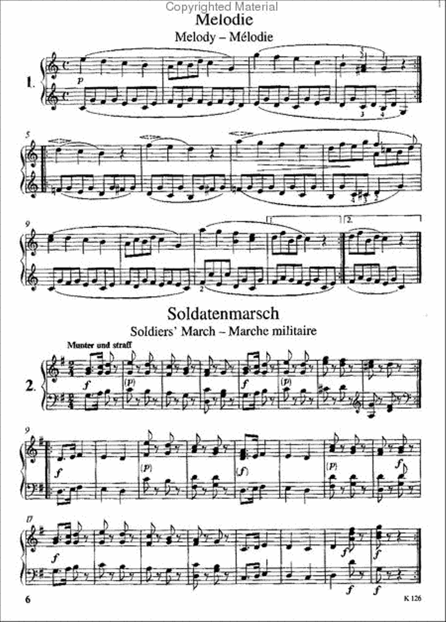 Album For The Young/Scenes From Childhood Piano Solo scores gallery preview page 2
