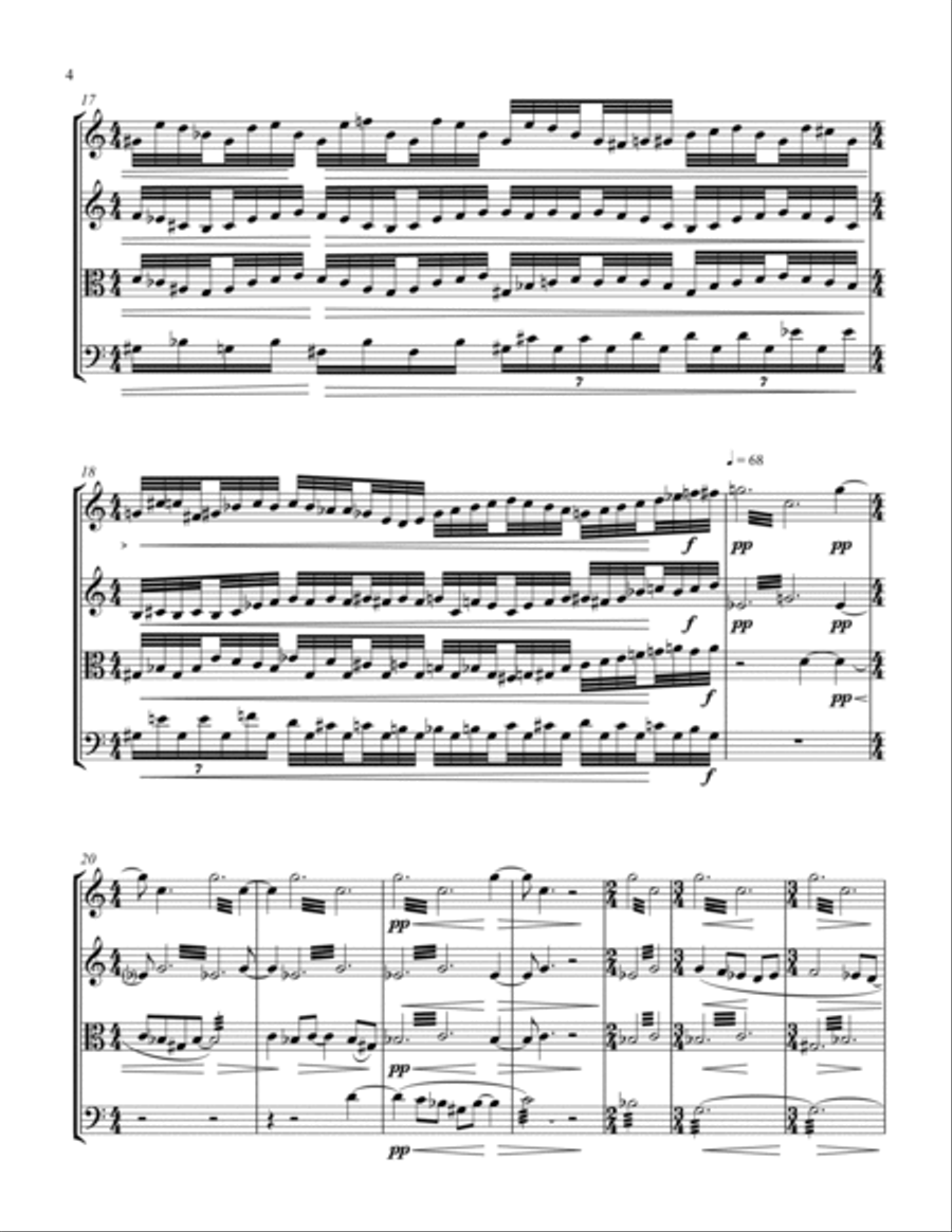 Crystal Bridge String Quartet scores gallery preview page 4
