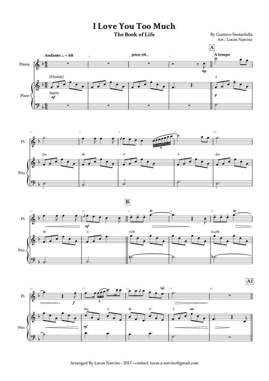 I Love You Too Much I Love You Too Much Woodwind Duet scores gallery preview page 2