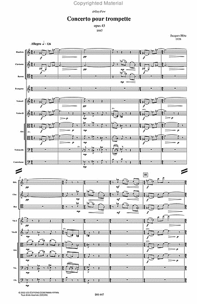 Concerto for trumpet op. 43 (score)