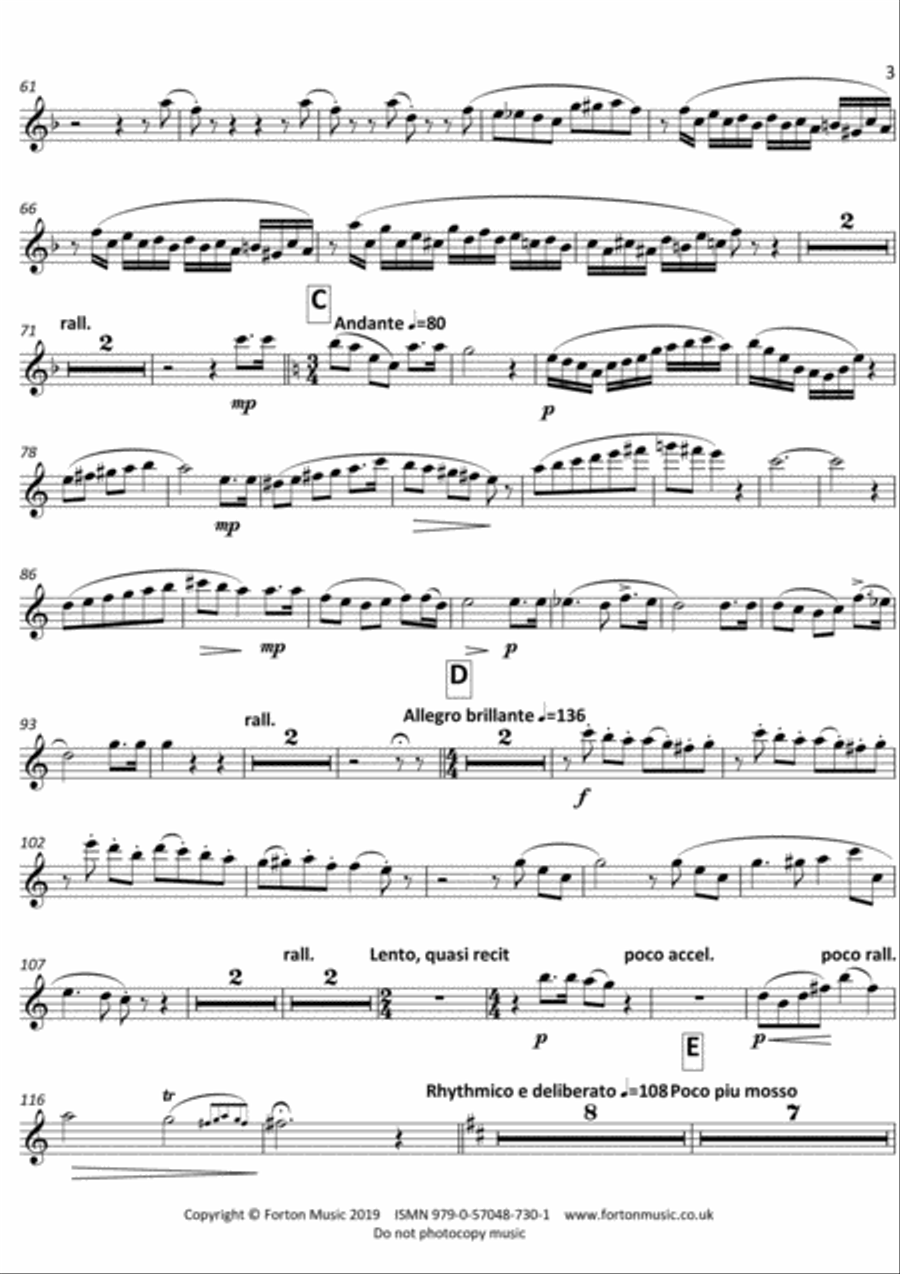 Introduction and Allegro Brillante Flute scores gallery preview page 3