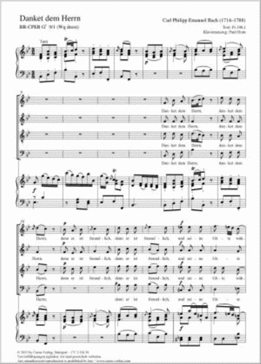 Danket dem Herrn 4-Part scores gallery preview page 1