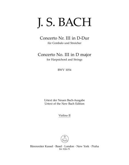 Cembalokonzert III - Harpsichord Concerto III