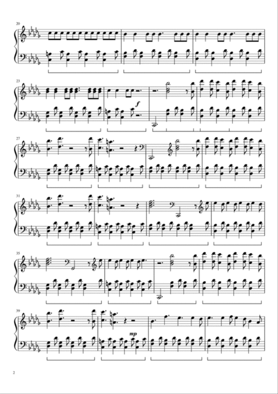 Believer Believer Piano Solo scores gallery preview page 2
