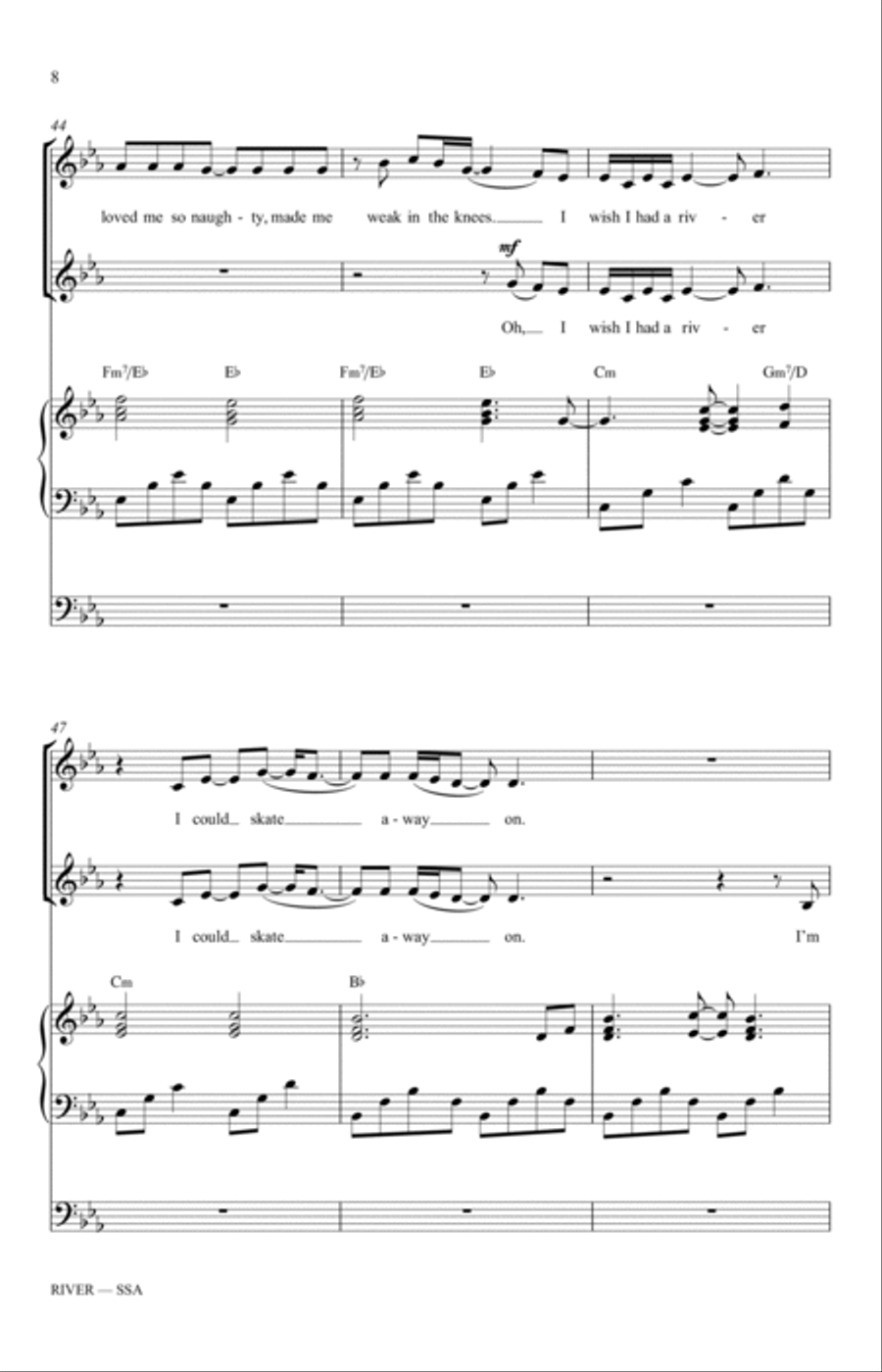 River (arr. Mac Huff) SSA scores gallery preview page 8