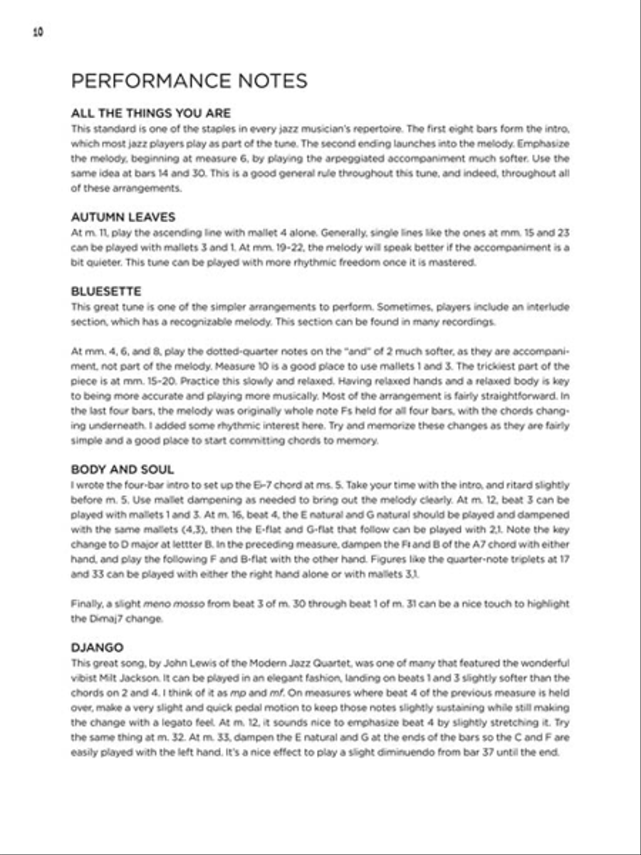 Jazz Standards for Vibraphone Electric Guitar scores gallery preview page 3