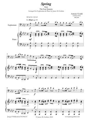 Vivaldi: Spring from the Four Seasons for Euphonium & Piano