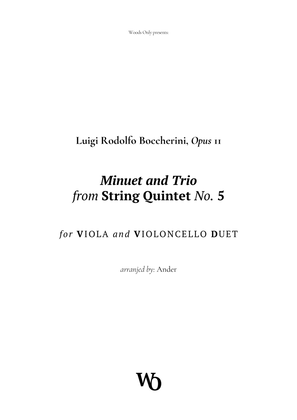 Book cover for Minuet by Boccherini for Viola and Cello