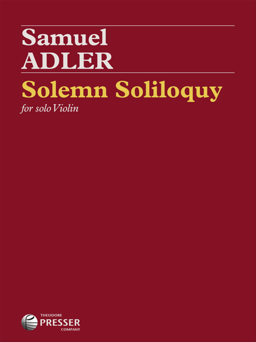 Solemn Soliloquy Chamber Music scores gallery preview page 1