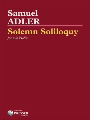Book cover for Solemn Soliloquy