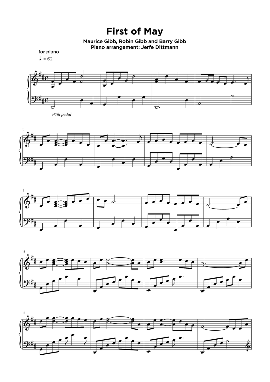 First Of May First Of May Piano Solo scores gallery preview page 1