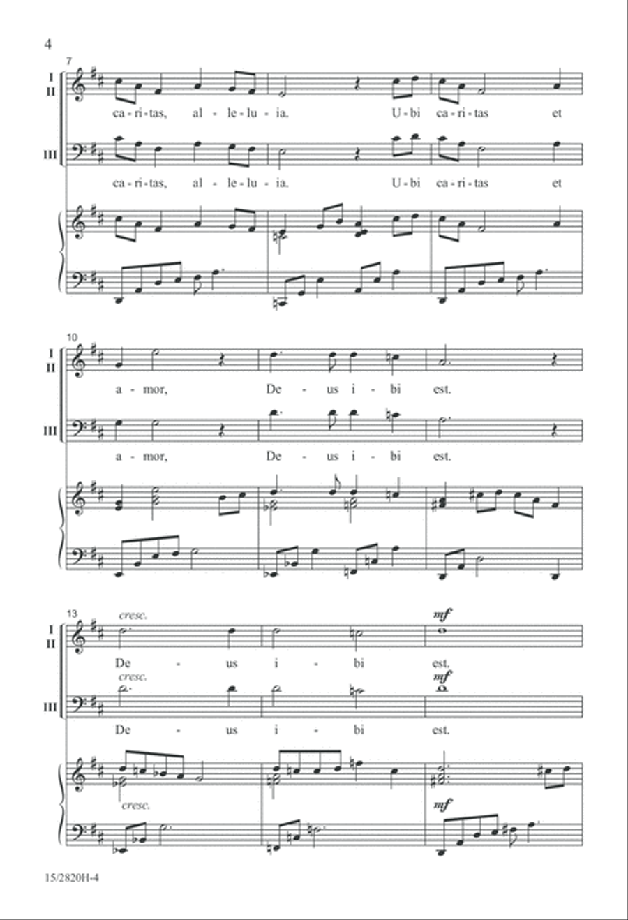 Ubi Caritas 3-Part scores gallery preview page 5