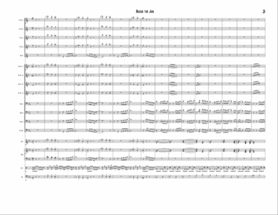 Bossa The Job - Score Only Jazz Ensemble scores gallery preview page 3