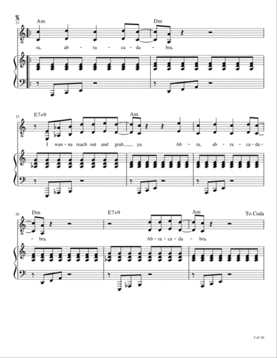 Abracadabra Abracadabra Voice scores gallery preview page 4