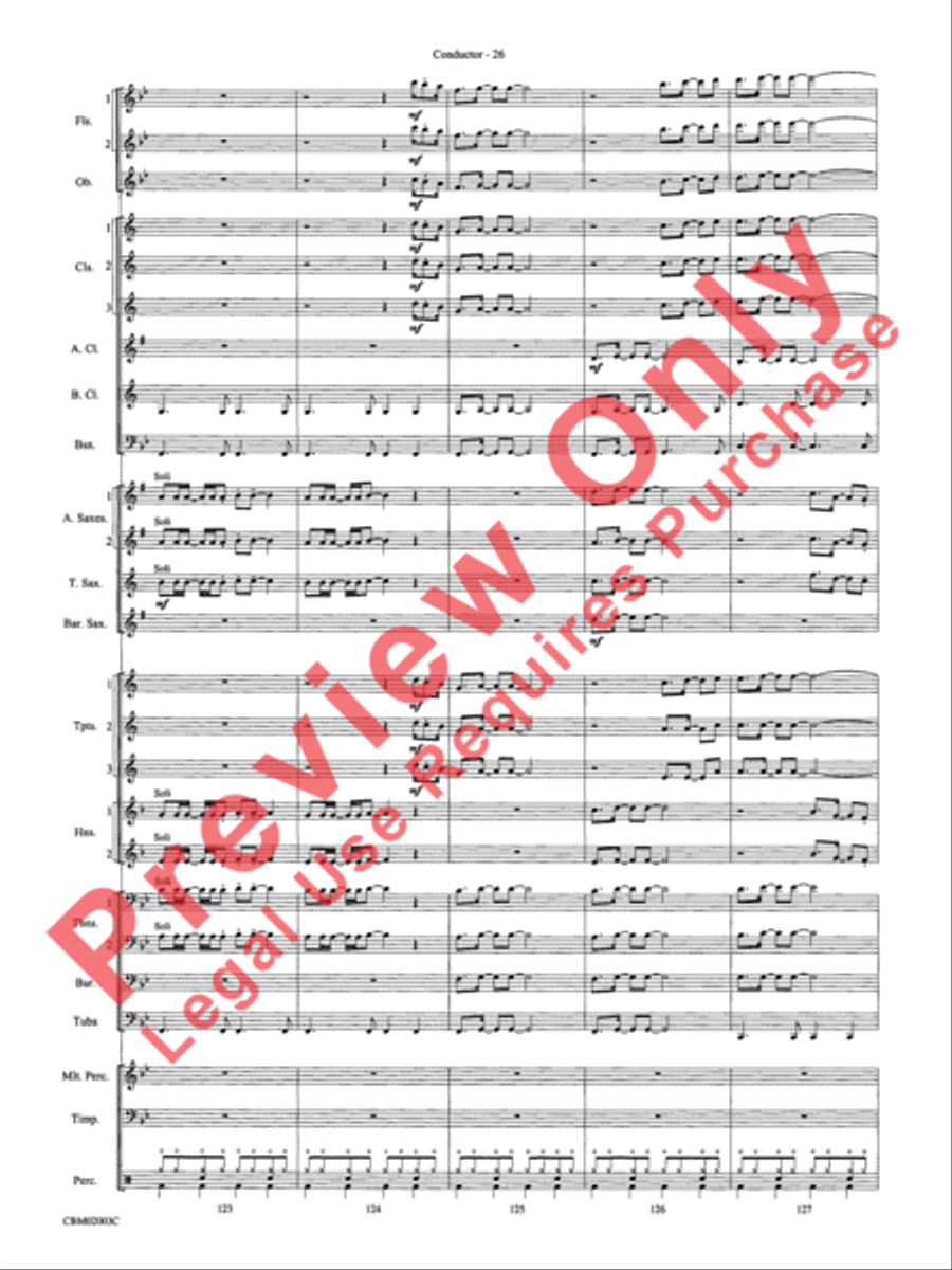 Mamma Mia! - Concert Band (Conductor's Score) Concert Band scores gallery preview page 29