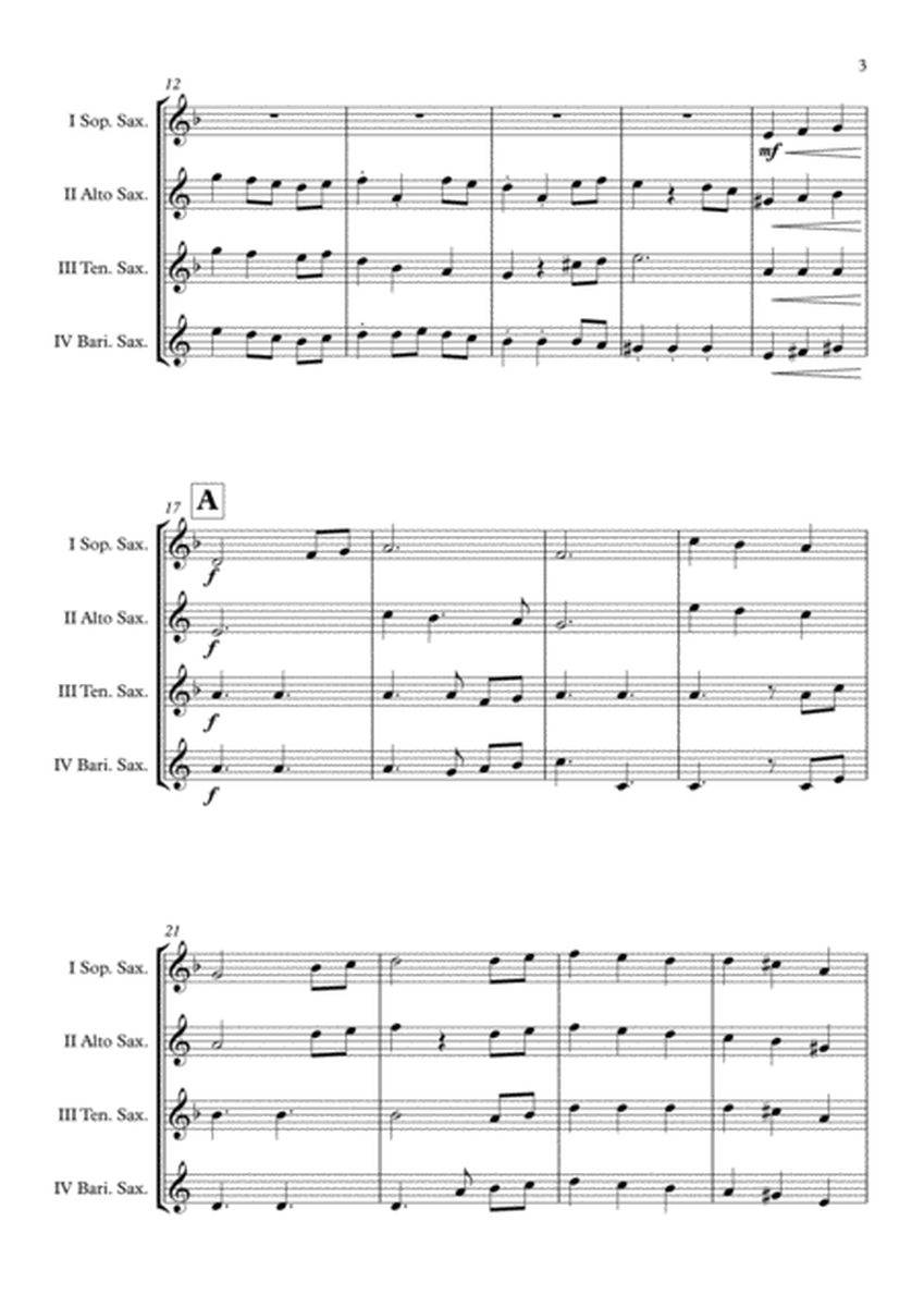 "Carol Of The Bells" (Pentatonix Style) Saxophone Quartet (SATB) arr. Adrian Wagner image number null