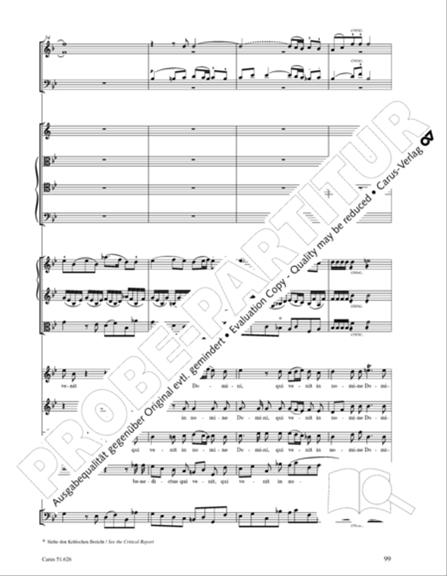 Missa longa in C major (Missa longa in C) 4-Part scores gallery preview page 111