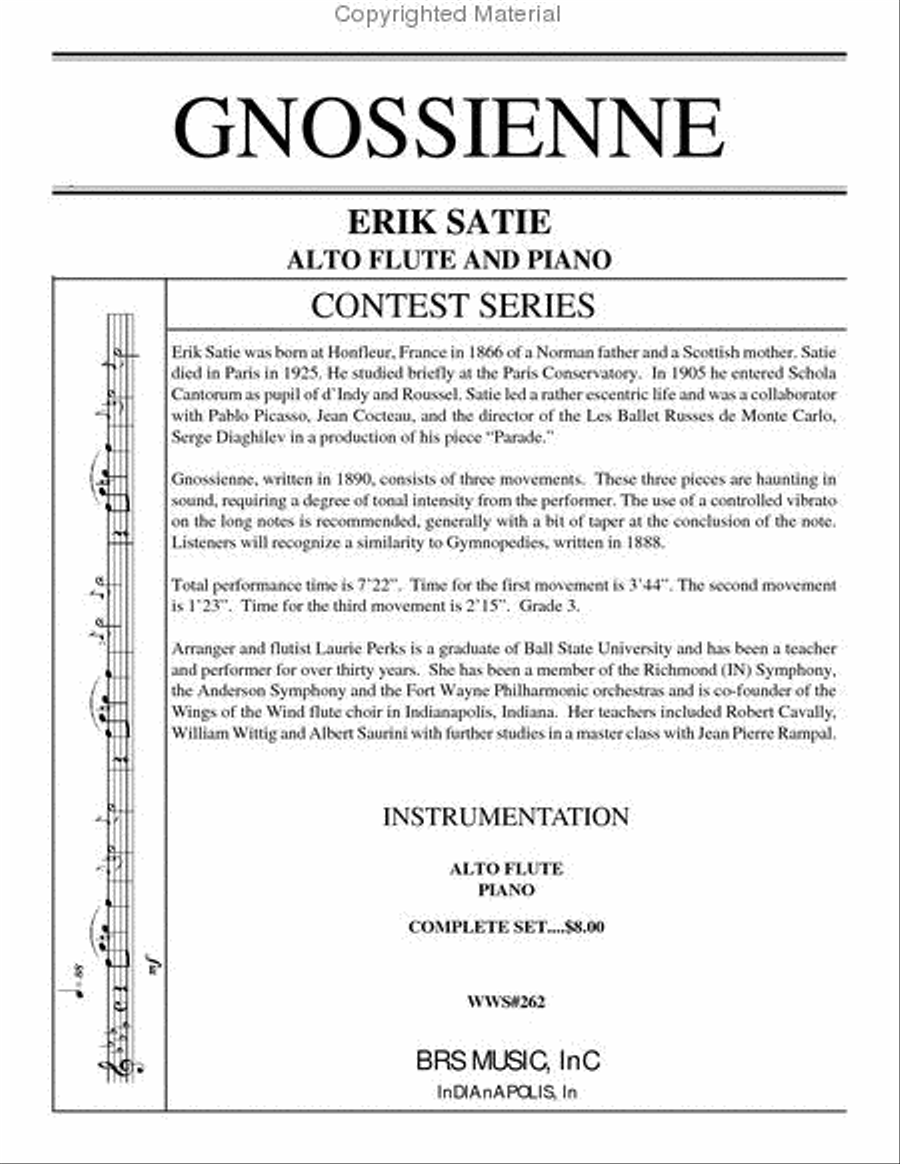Gnossienne Gnossienne Flute Solo scores gallery preview page 2
