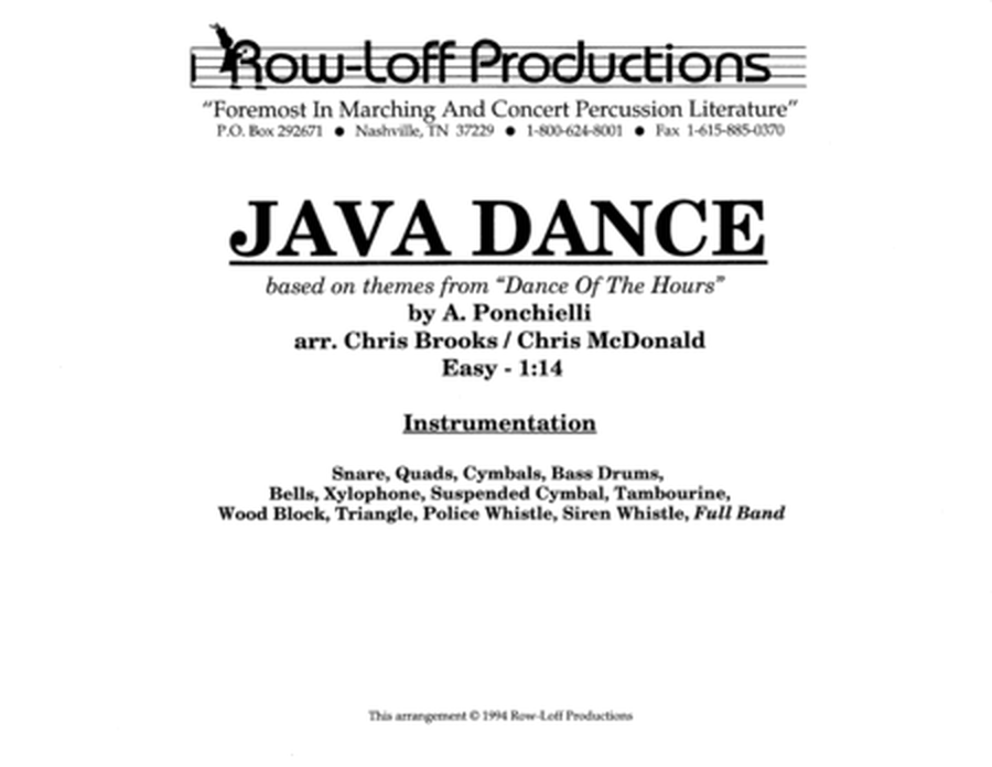 Java Dance w/Tutor Tracks