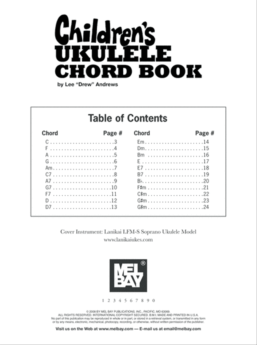 Children's Ukulele Chord Book Ukulele scores gallery preview page 2