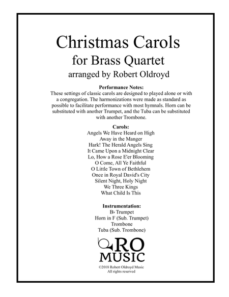 Christmas Carols for Brass Quartet