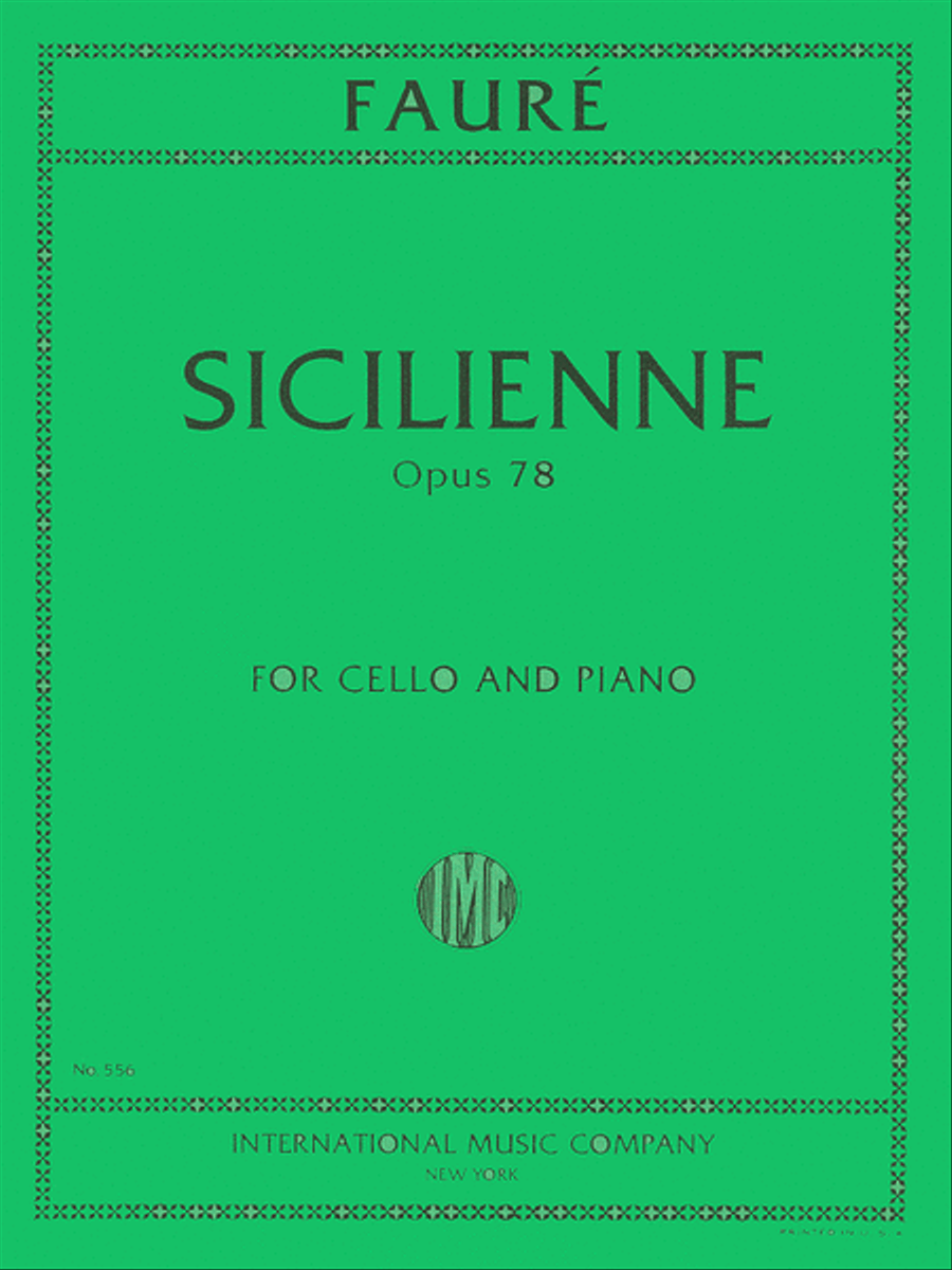 Sicilienne, Opus 78 Piano Accompaniment scores gallery preview page 1