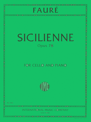 Book cover for Sicilienne, Opus 78