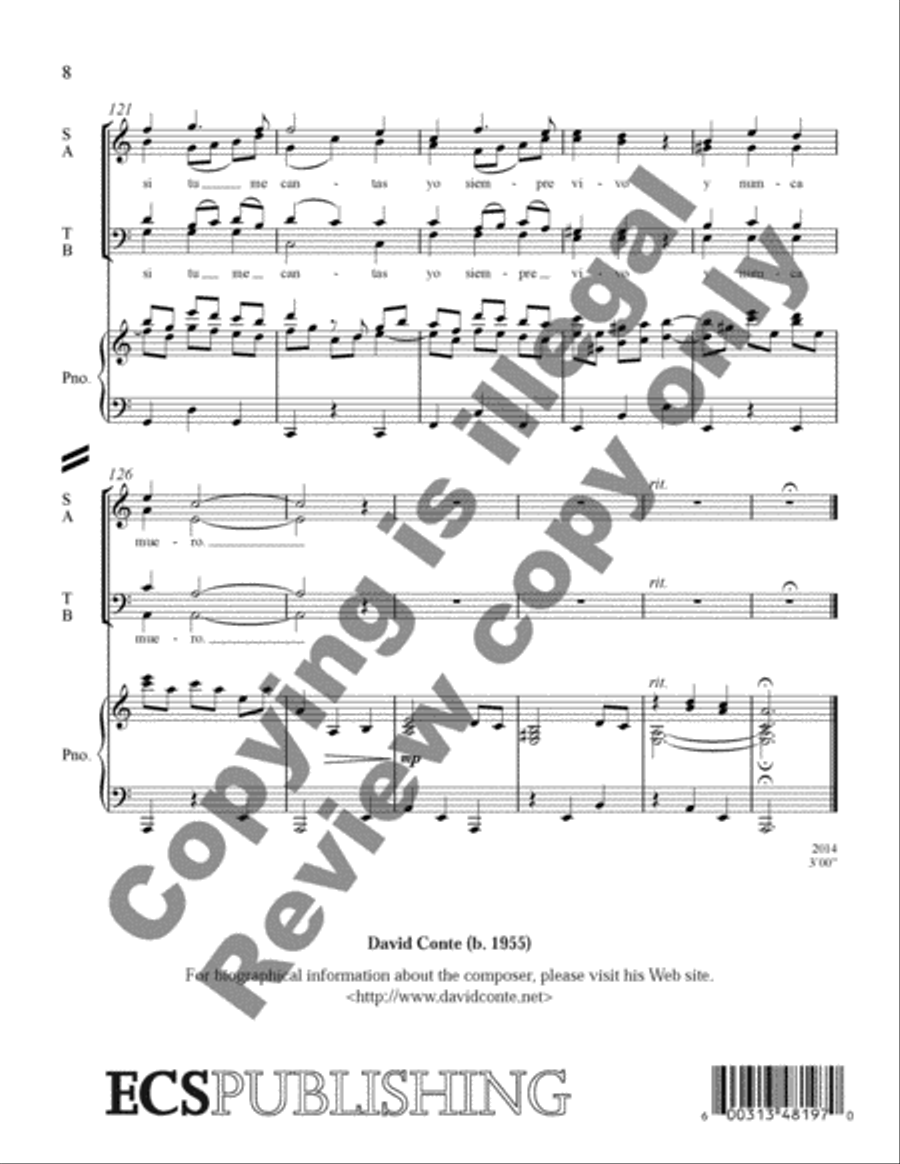 Three Mexican Folk Songs: 1. La Martiniana 4-Part scores gallery preview page 15