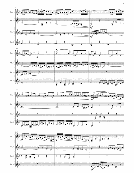 Little Fugue in G minor arranged for French Horn Quartet image number null