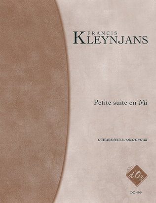 Book cover for Petite suite en Mi, opus 189